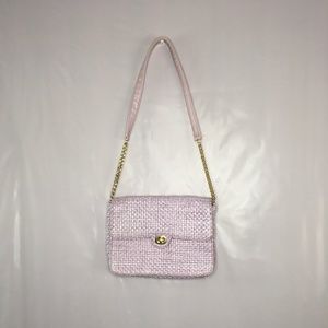 Purple Tweed Crossbody Purse